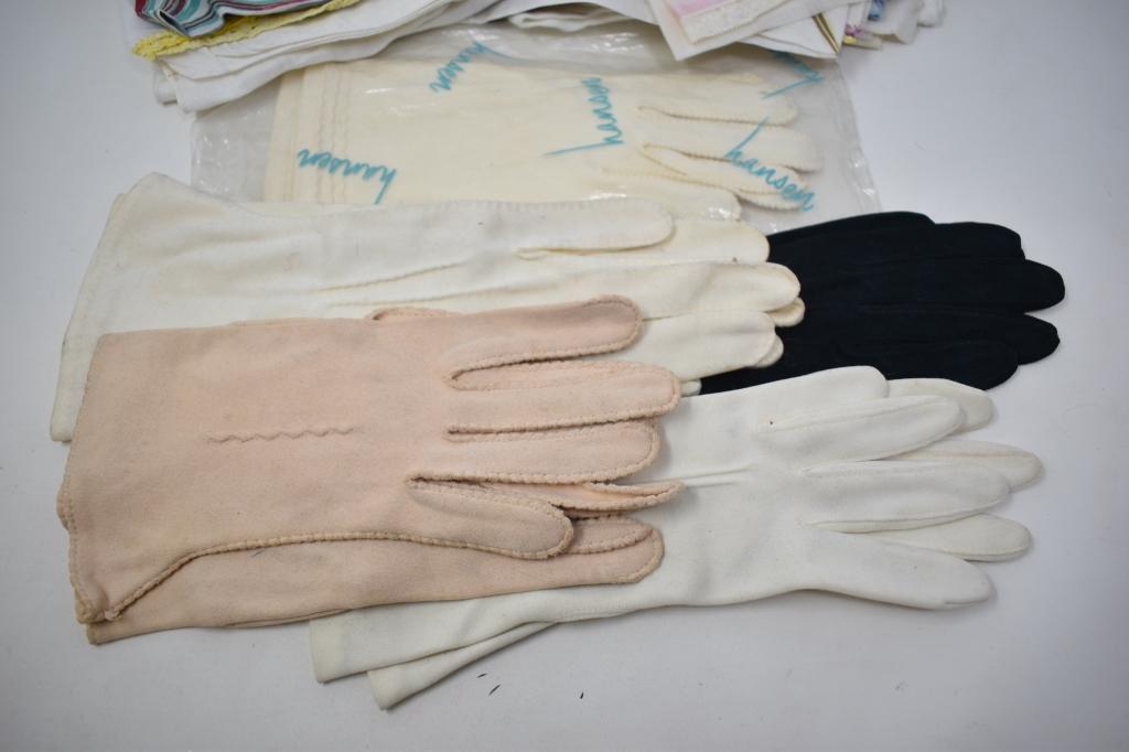 Vintage Hanker chiefs & Long Opera Gloves