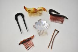 Eight Vintage Hair Tuck Combs