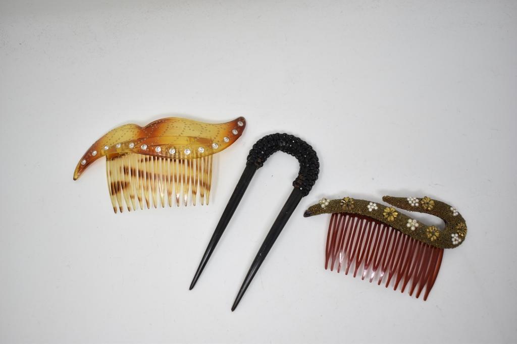 Eight Vintage Hair Tuck Combs