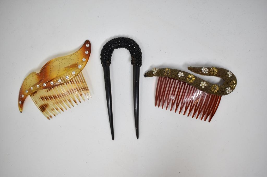 Eight Vintage Hair Tuck Combs