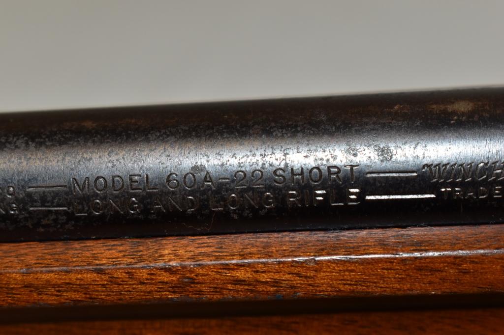 Gun. Winchester Model 60A 22 cal Rifle