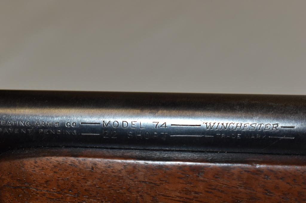 Gun. Winchester Model 74  22 Short Only cal Rifle