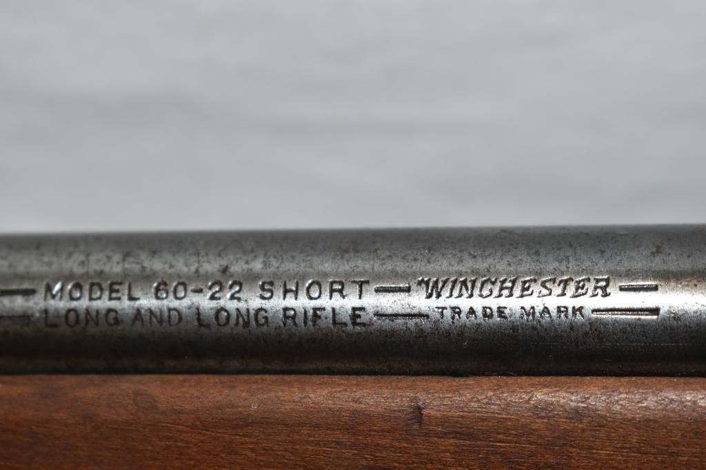 Gun. Winchester Model 60 22 cal. Rifle (parts)