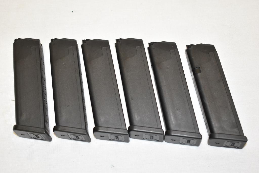 Six Glock 9MM 17 Rnd Magazines