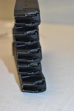 Five 9MM Glock 33 Rnd Magazines