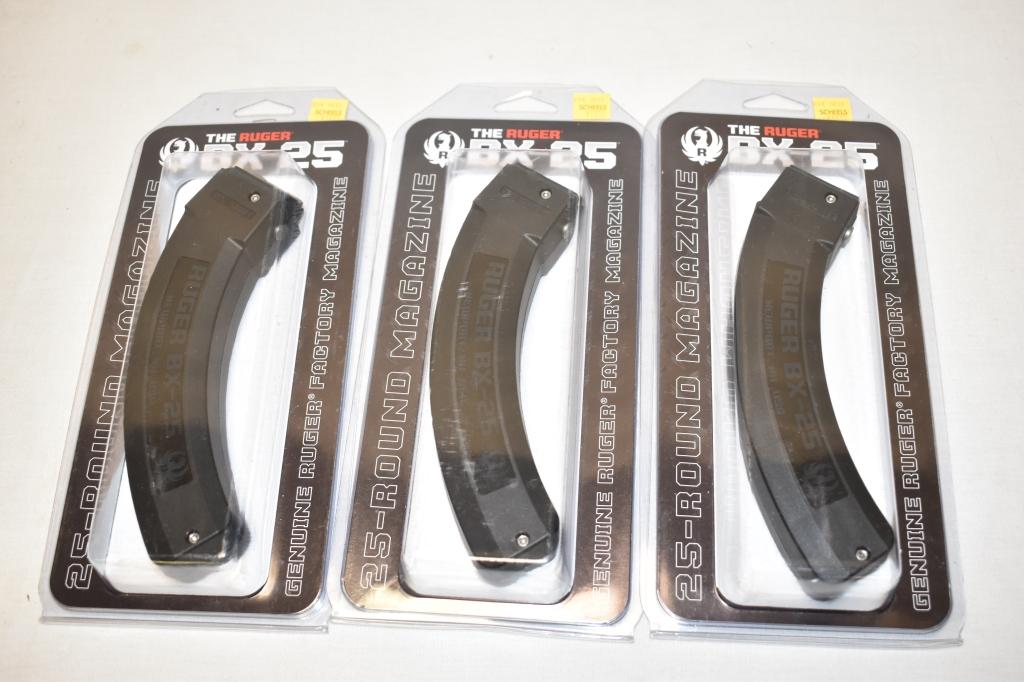 Three BX25 25 Rnd Ruger Magazines