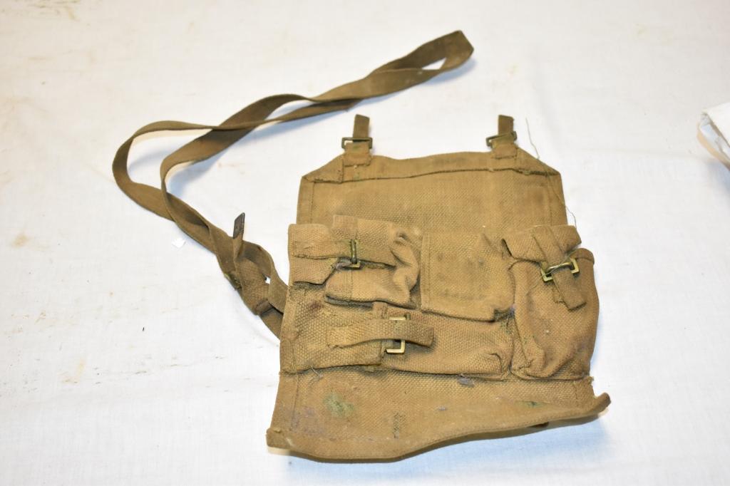 2 WWII British Bren Machine Gun Tool Pouch w/ Some Tools