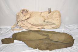 2 WWII Military Bags. Truck Mount Cover & Laundry