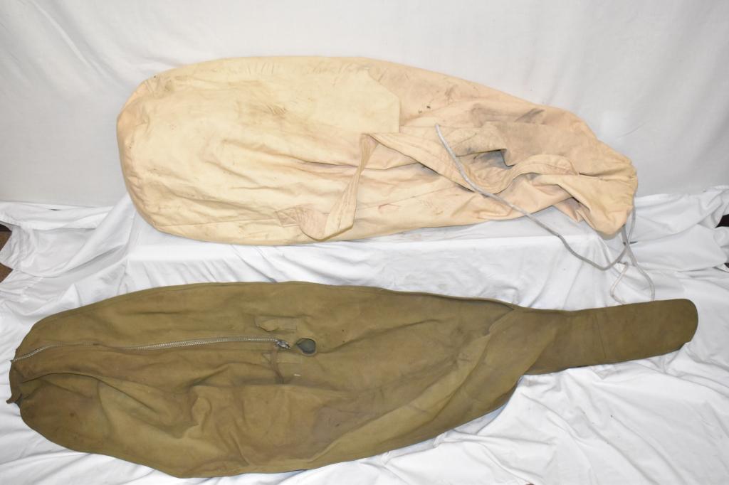 2 WWII Military Bags. Truck Mount Cover & Laundry