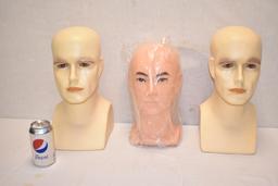 Three Mannequin Display Heads