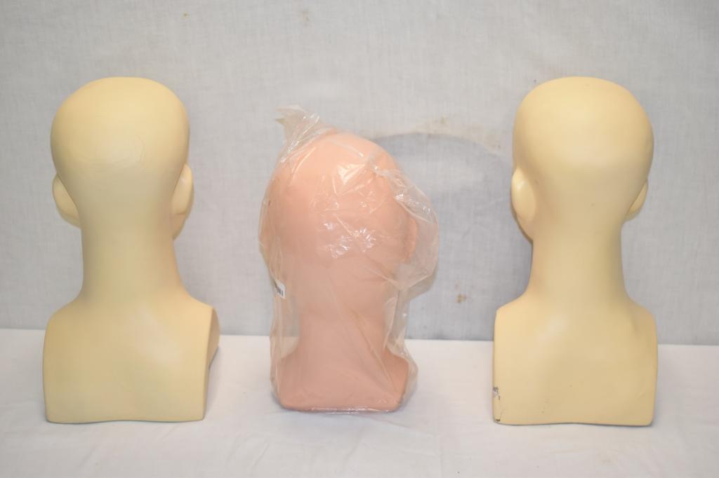 Three Mannequin Display Heads