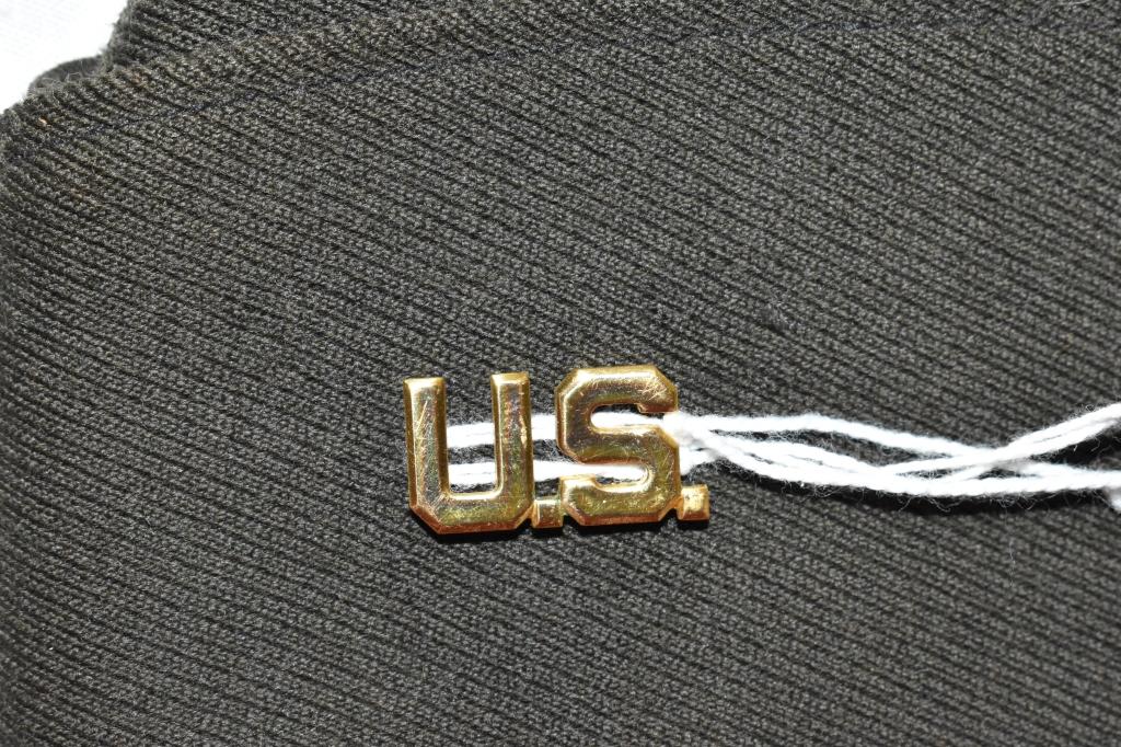 Three WWII US Military Garrison Caps
