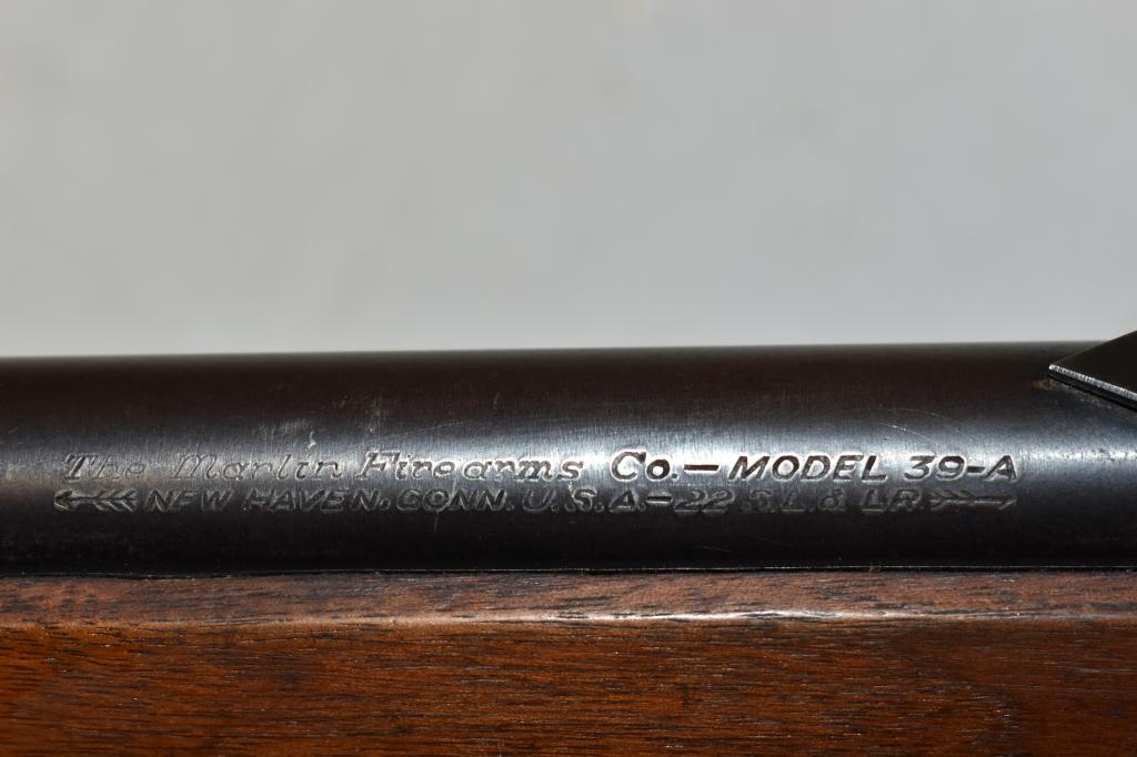 Gun. Marlin Model 39A C Series 22 cal Rifle