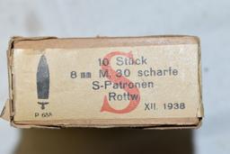 Collectible Ammo. 8mm. WWII German.