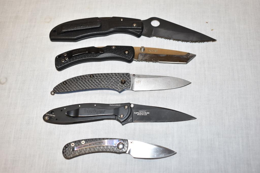 Five Folding Pocket Knives