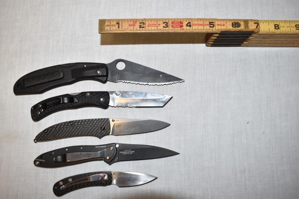 Five Folding Pocket Knives