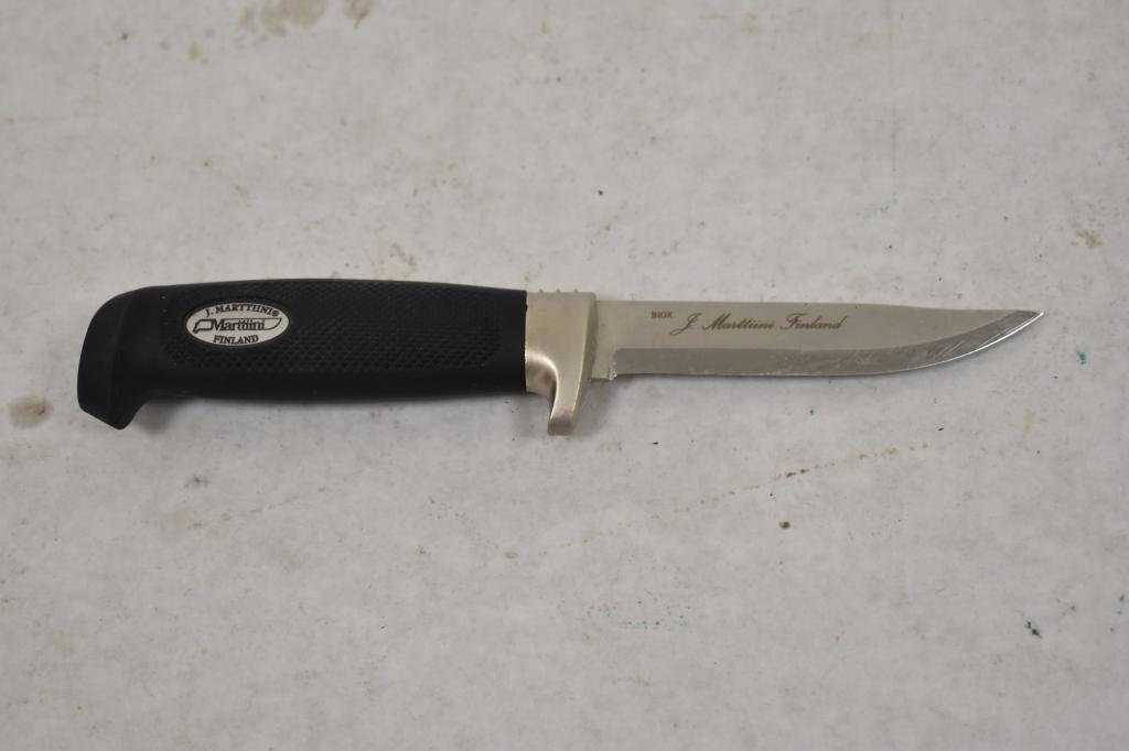 J Martini Finland Inox. Fixed Blade Knife & Sheath