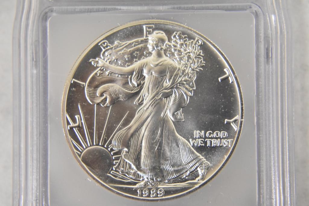 Silver American Eagle Dollar-1989