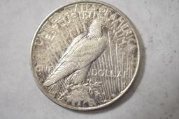Two Peace Silver Dollars-1922-Plain Mint & D