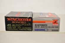 Ammo. 45 Auto. Approx 38 Rds.