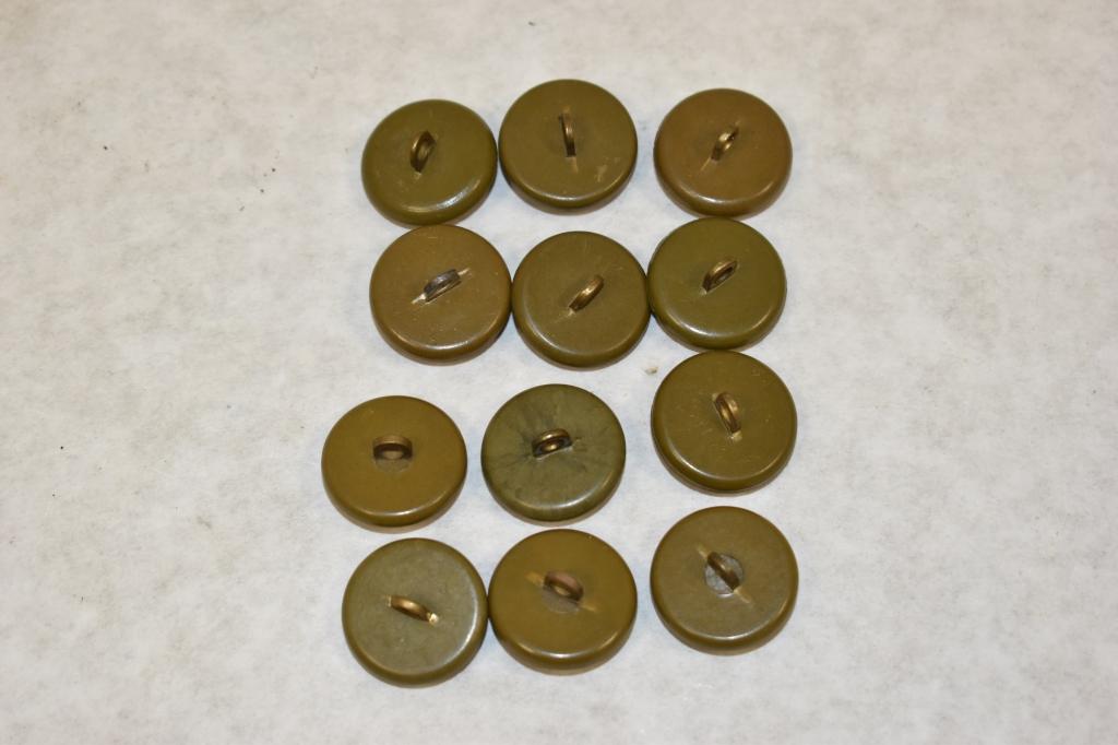 British. Twelve Military Buttons