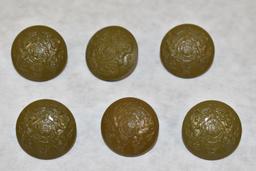 British. Twelve Military Uniform Buttons