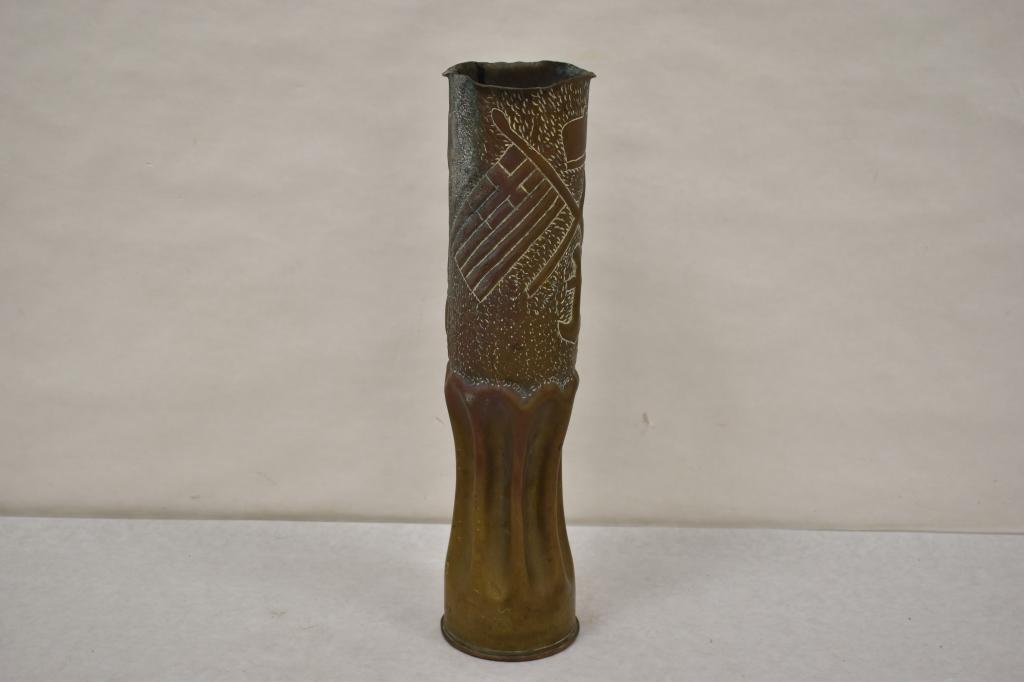 Large Trench Art Shell