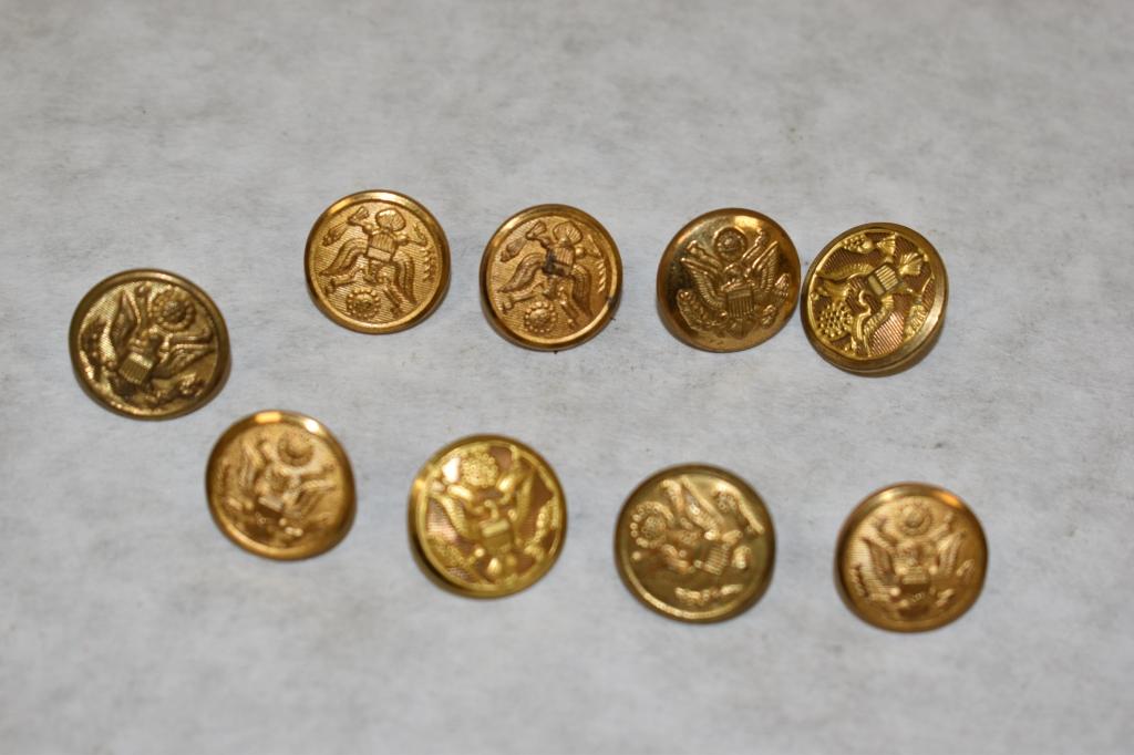 USA. Nine Eagle Shield Uniform Buttons