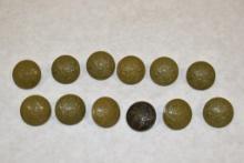 British. WWI Twelve Military Uniform Buttons