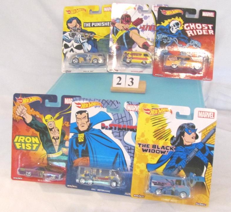 1 Lot, 6 in Lot, Marvel Hot Wheels