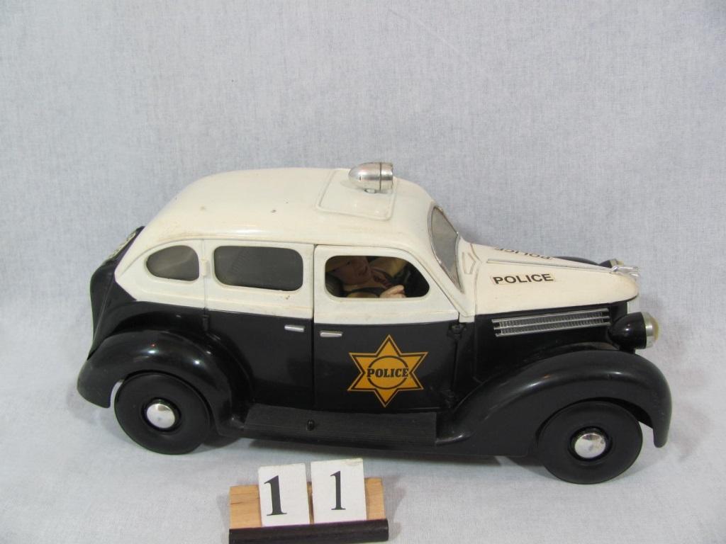 1 in lot, Police Car 12" Hard plastic police car with headlights and top li