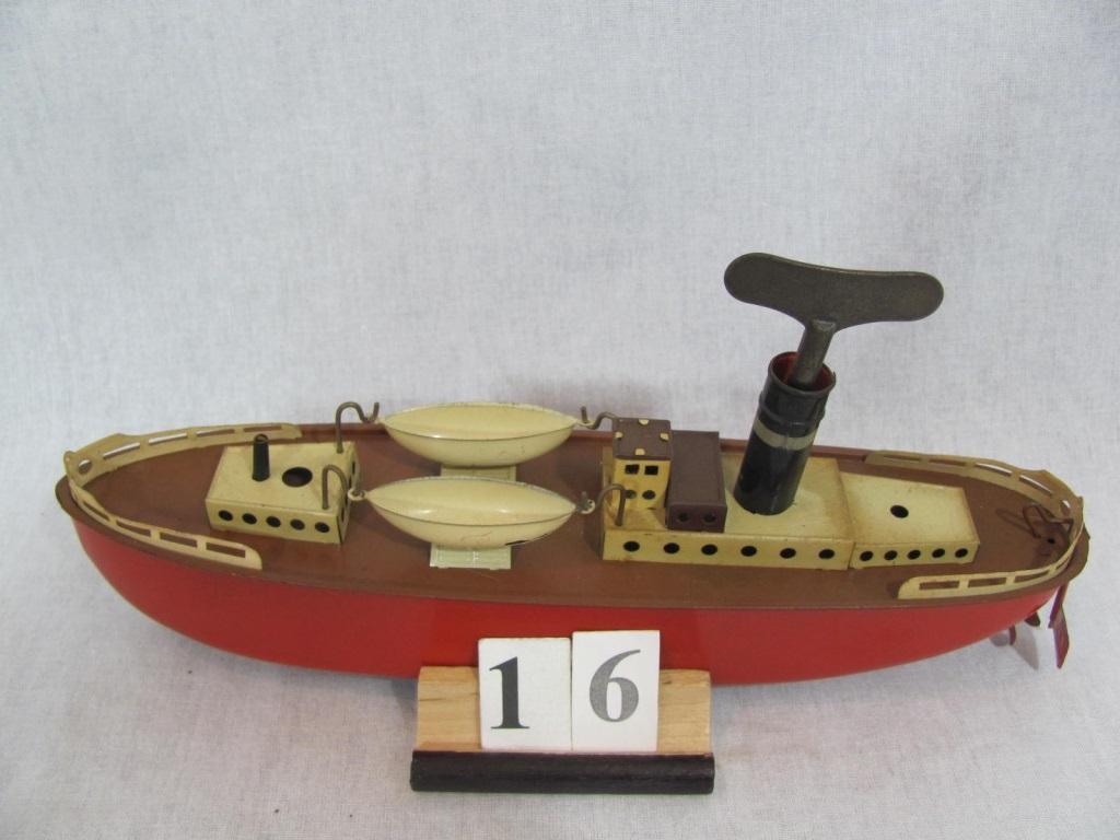 1 in lot, Tin Oceanliner Made in  US zone Germany, two detachable lifeboats