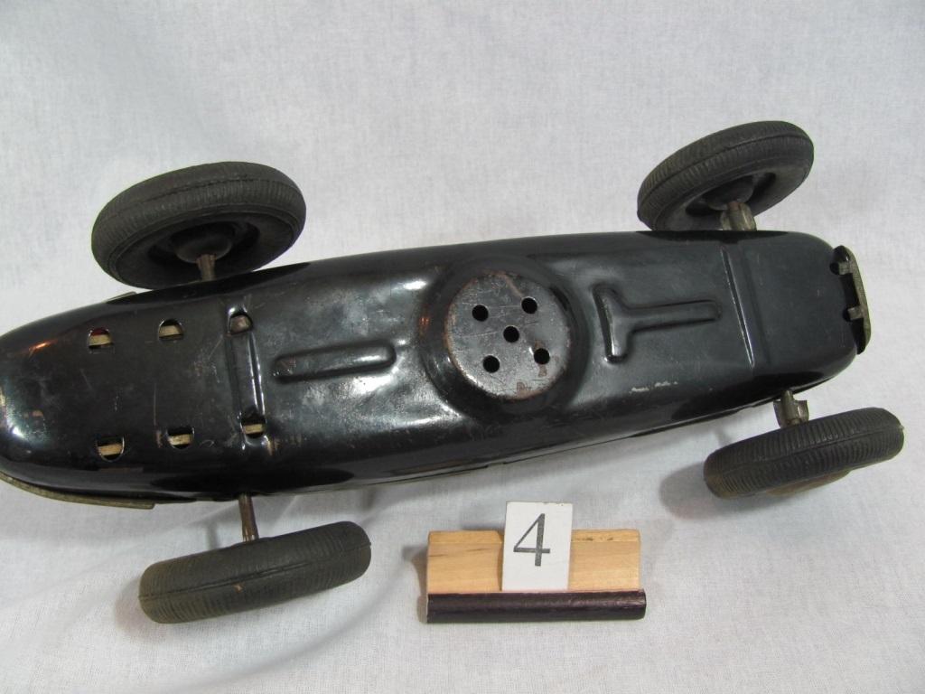 1 in lot, tin Racing Car 12", JET Y53 with tin driver, detailed lithographi