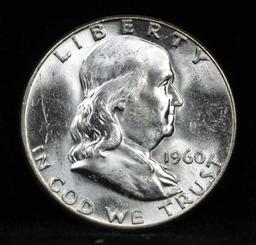 1960-p Franklin Half Dollar 50c Grades Select Unc