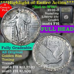 ***Auction Highlight*** 1926-d Standing Liberty Quarter 25c Graded Choice Unc FH by USCG (fc)