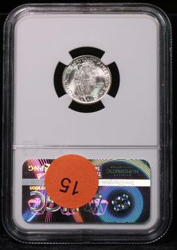 NGC 1943-s Mercury Dime 10c Graded ms65 by NGC