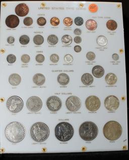 ***Auction Highlight*** United States Type Coin Set (42) pieces mostly silver (fc)