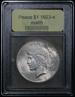 ***Auction Highlight*** 1923-s Peace Dollar $1 Graded GEM Unc by USCG (fc)