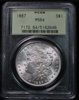 PCGS OGH 1887-p Morgan Dollar $1 Graded ms64 by PCGS