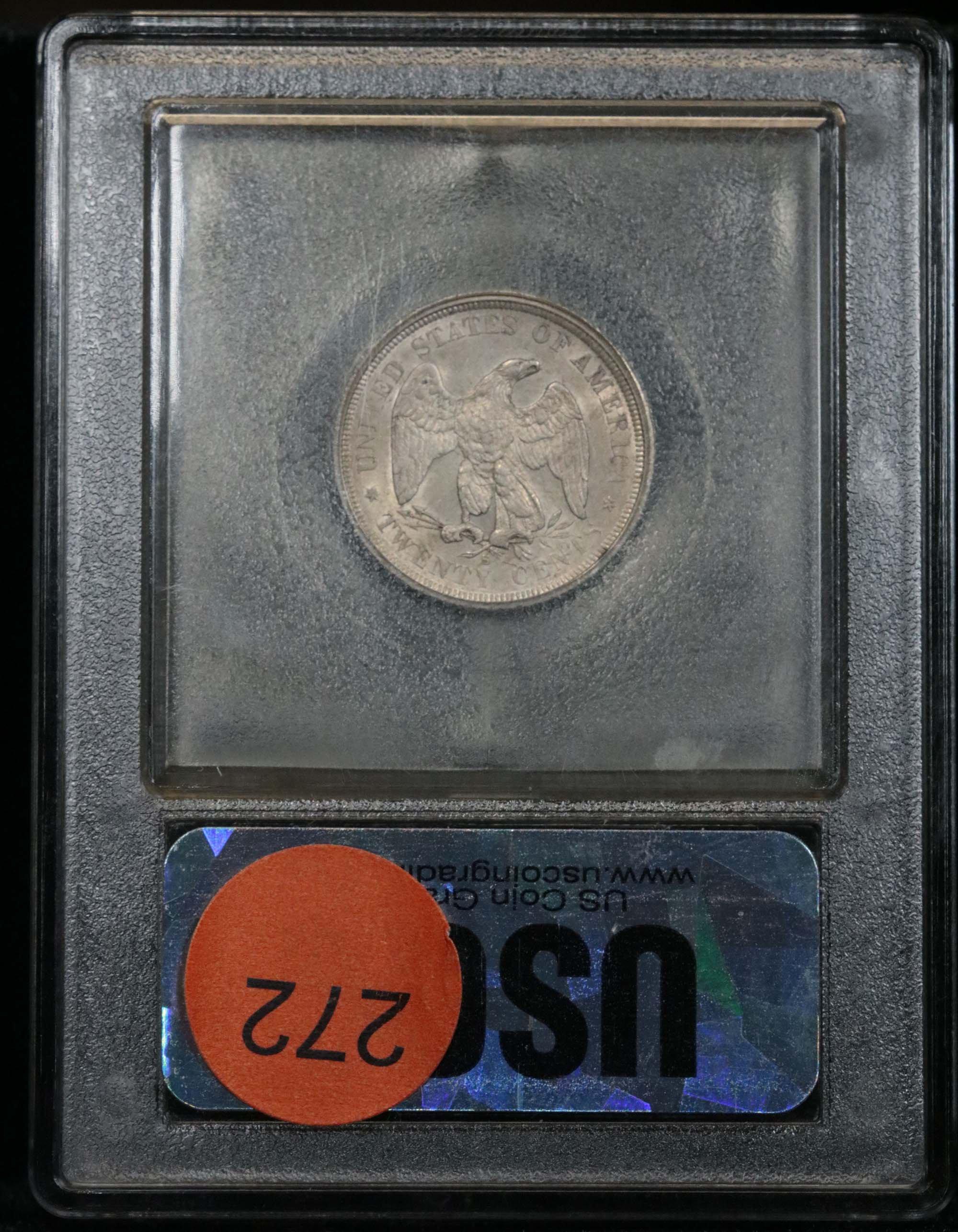 ***Auction Highlight*** Rare 1875-s Seated Liberty Twenty cent piece 20c Graded Choice Unc USCG (fc)