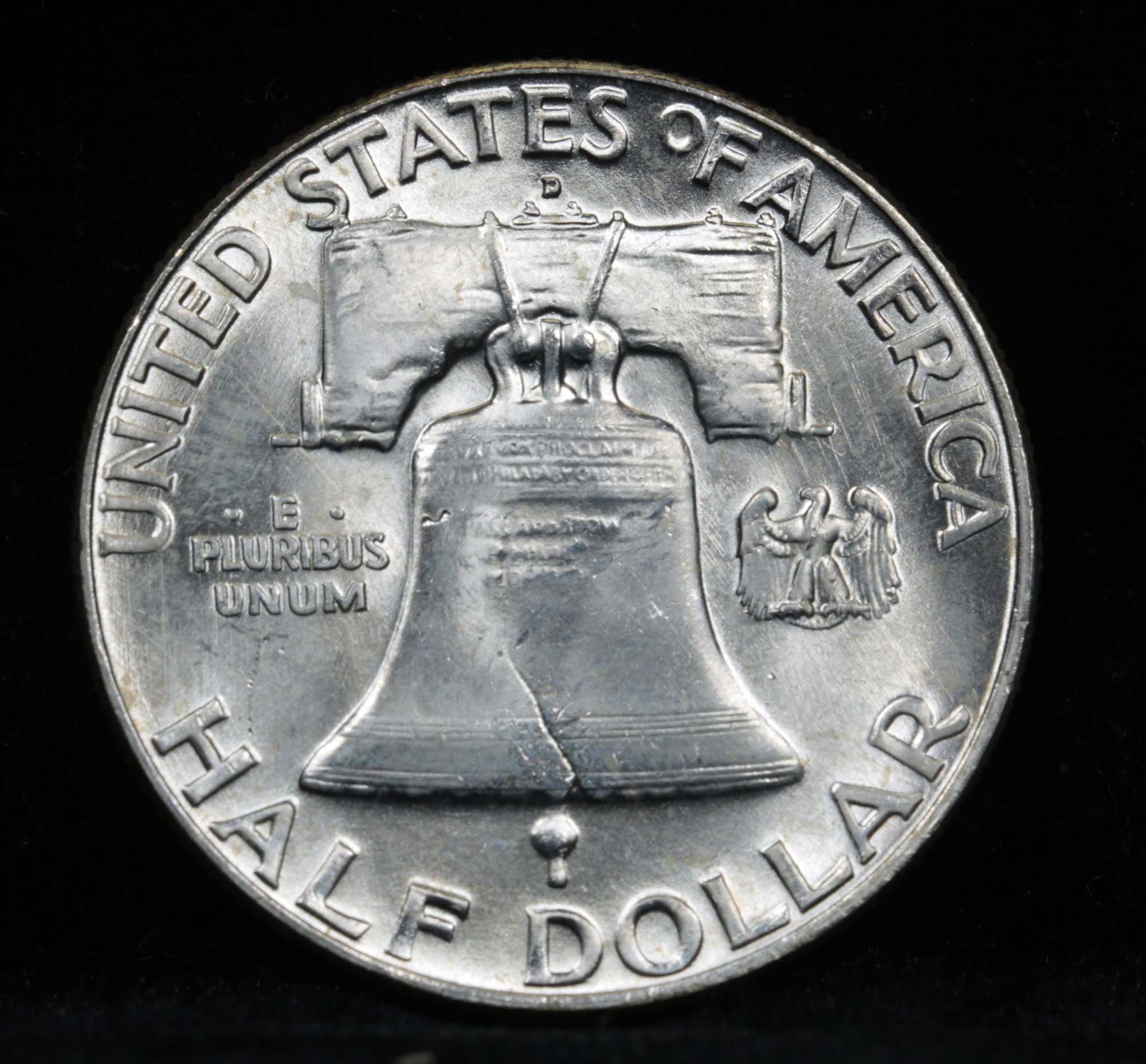 1961-d Franklin Half Dollar 50c Grades Select+ Unc