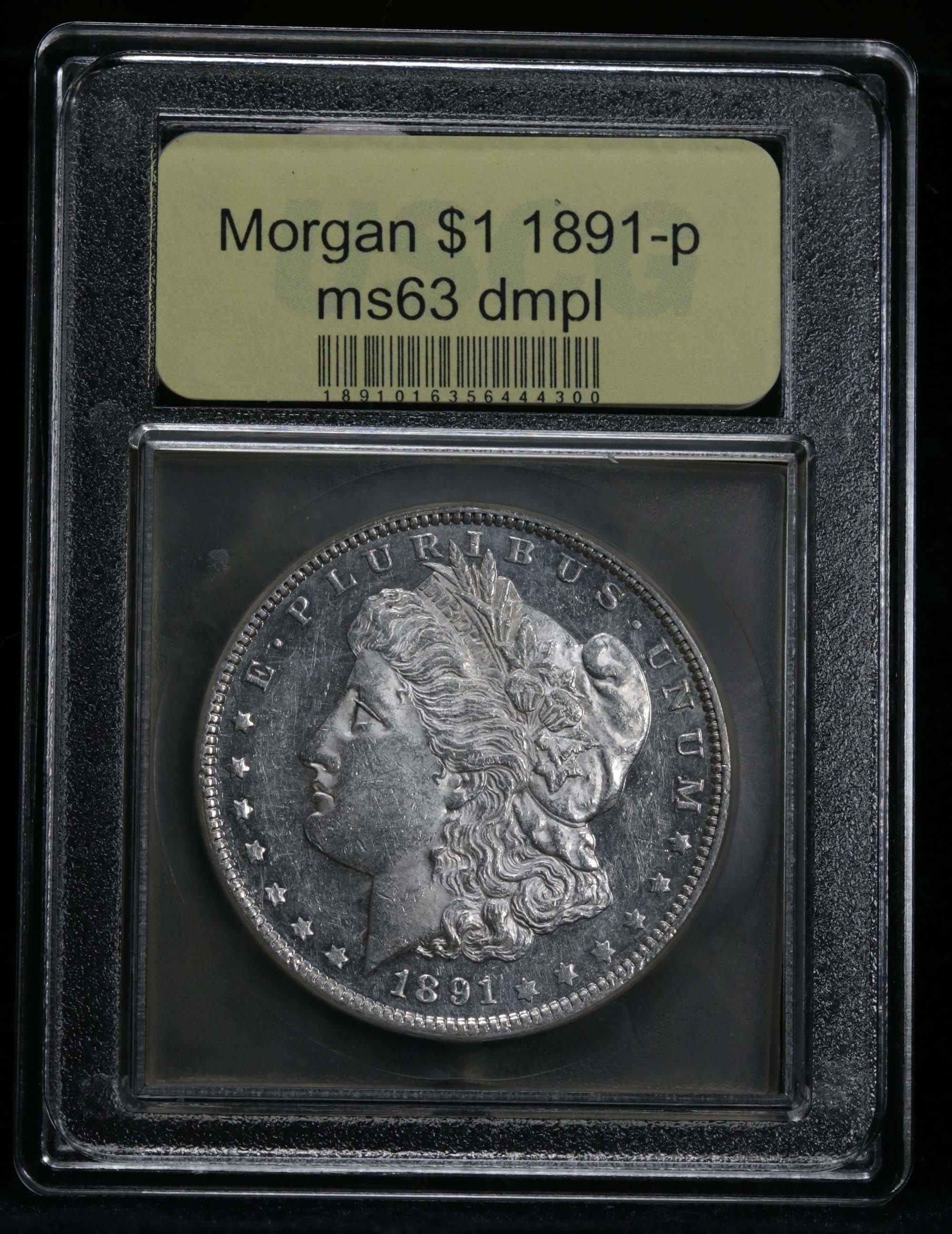 ***Auction Highlight*** 1891-p Morgan Dollar $1 Graded Select Unc DMPL by USCG (fc)