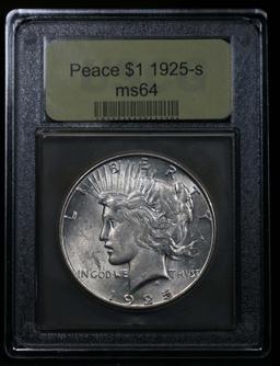 ***Auction Highlight*** 1925-s Peace Dollar $1 Graded Choice Unc by USCG (fc)