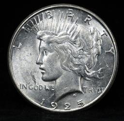 ***Auction Highlight*** 1925-s Peace Dollar $1 Graded Choice Unc by USCG (fc)