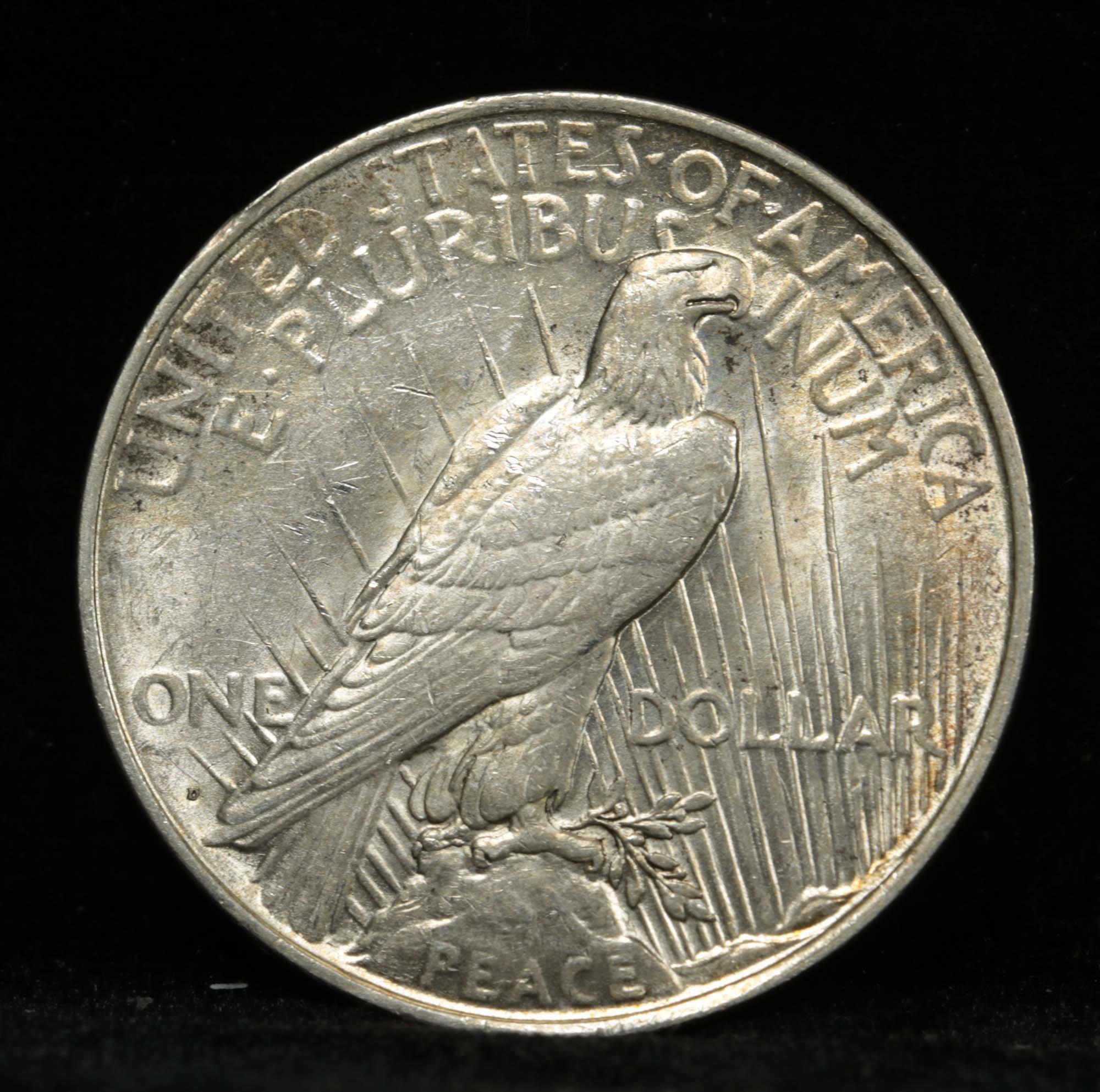 ***Auction Highlight*** 1927-d Peace Dollar $1 Graded Choice+ Unc by USCG (fc)