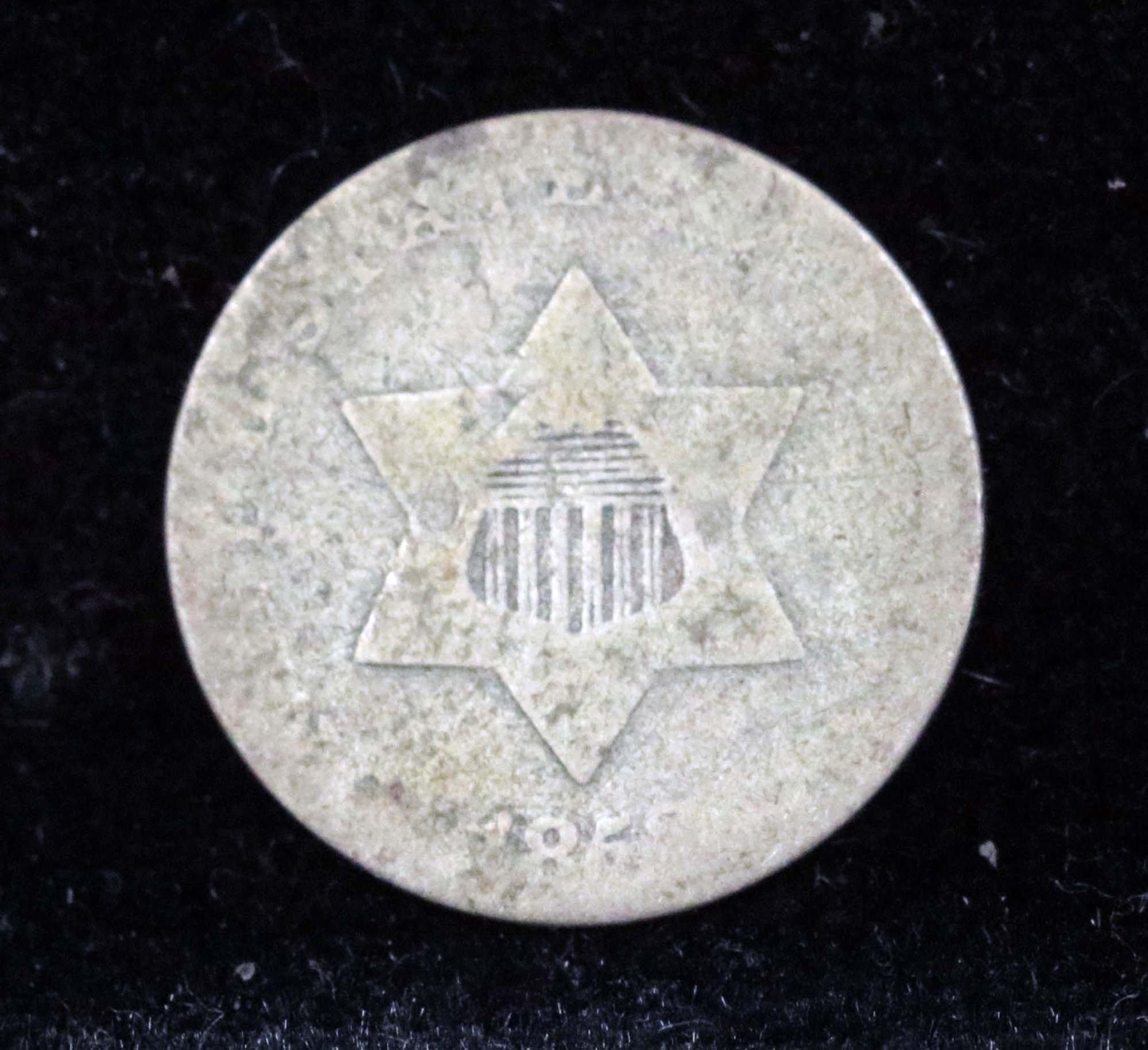 1852 3 Cent Silver 3cs Grades g, good