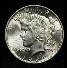 1924-p Peace Dollar $1 Grades Choice Unc