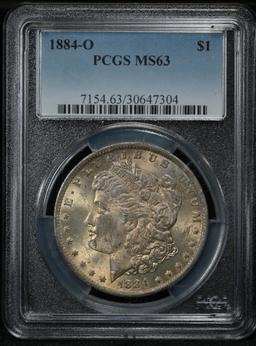 ***Auction Highlight*** PCGS 1884-o Morgan Dollar $1 Graded ms63 by PCGS (fc)
