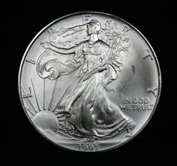 1993 Silver Eagle Dollar $1 Grades GEM Unc