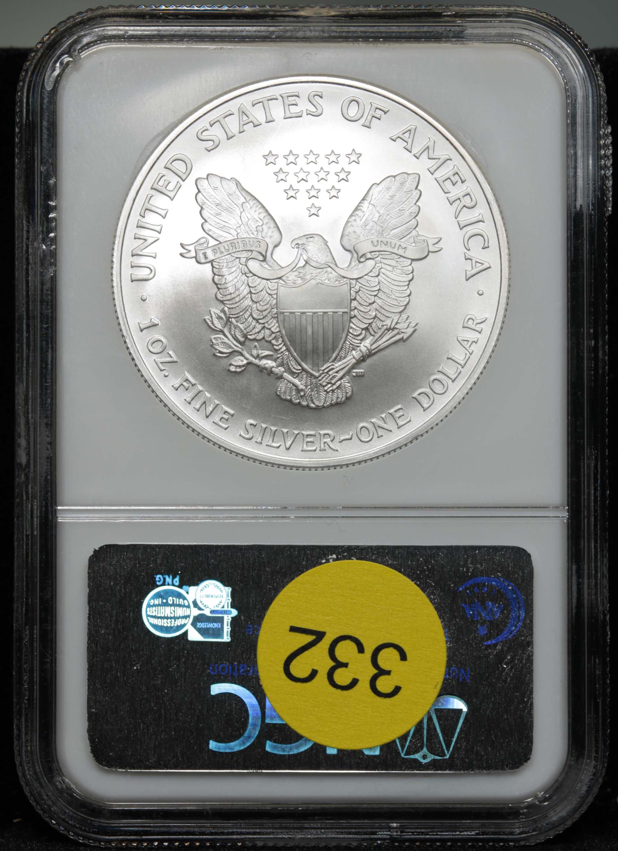 Pristine NGC 2006 Silver Eagle Dollar $1 Graded ms68 By NGC near perfect